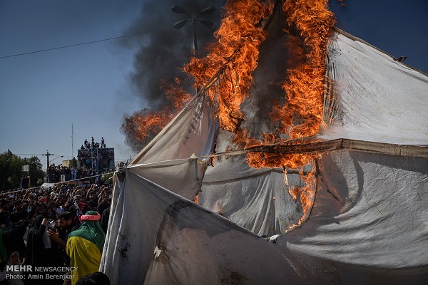 آیین خیمه سوزان امام حسین(ع) در شیراز
