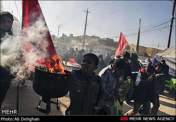 پیاده روی زائران حسینی از نجف به کربلا  14