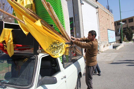 مراسم درختکاری در مسجد موسی ابن جعفر علیه السلام