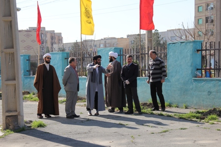 مراسم درختکاری در مسجد موسی ابن جعفر علیه السلام