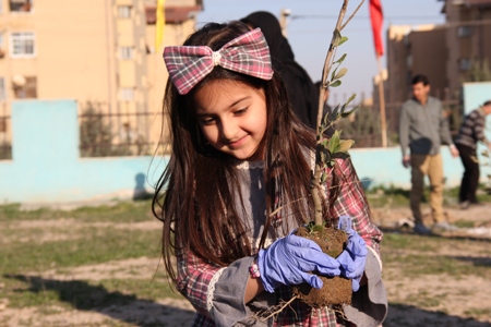 مراسم درختکاری در مسجد موسی ابن جعفر علیه السلام