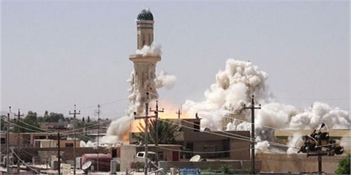 تخریب گسترده مساجد توسط  تکفیری ها و صهیونیست ها + تصاویر