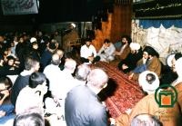 شهید حجت‌الاسلام والمسلمین سیدحسن نصرالله در مراسم اولین سالگرد ارتحال امام خمینی (مسجدالشهداء تهران؛ سال 1369)